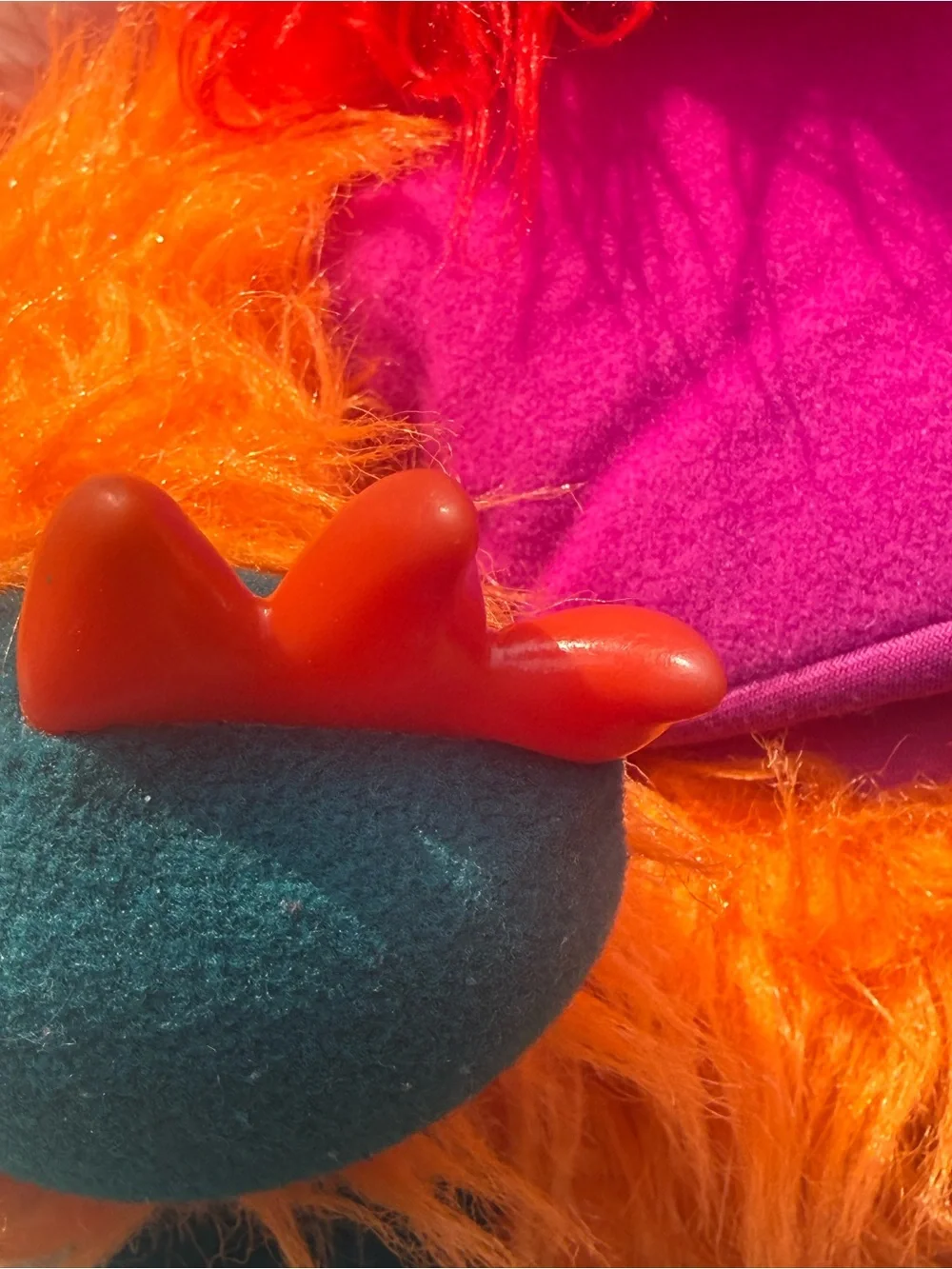 Vintage 1986 My Pet Monster GWONK Hand Puppet Plush Orange AmToy 80s Toy RARE